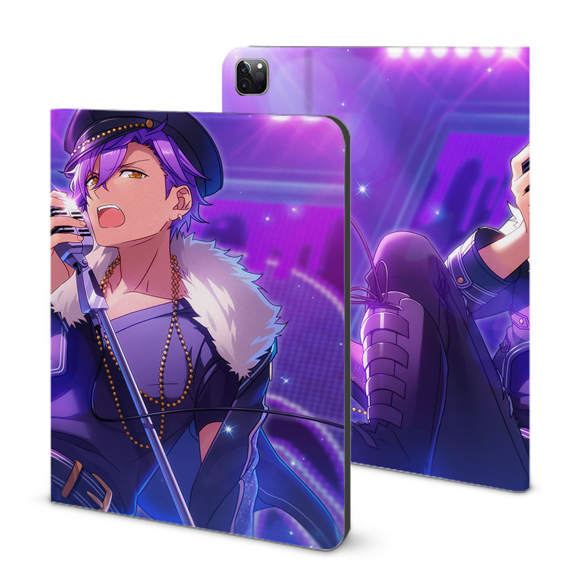 （画像用） あんさんぶるスターズ! Ensemble Stars IPad ケース ブック型 PUレザー TPU 耐衝撃 軽量 薄型 ペン収納なし 全面保護 IPad 各モデル対応